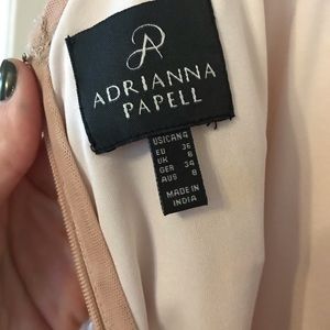 Adrianna Papell beaded blush gown